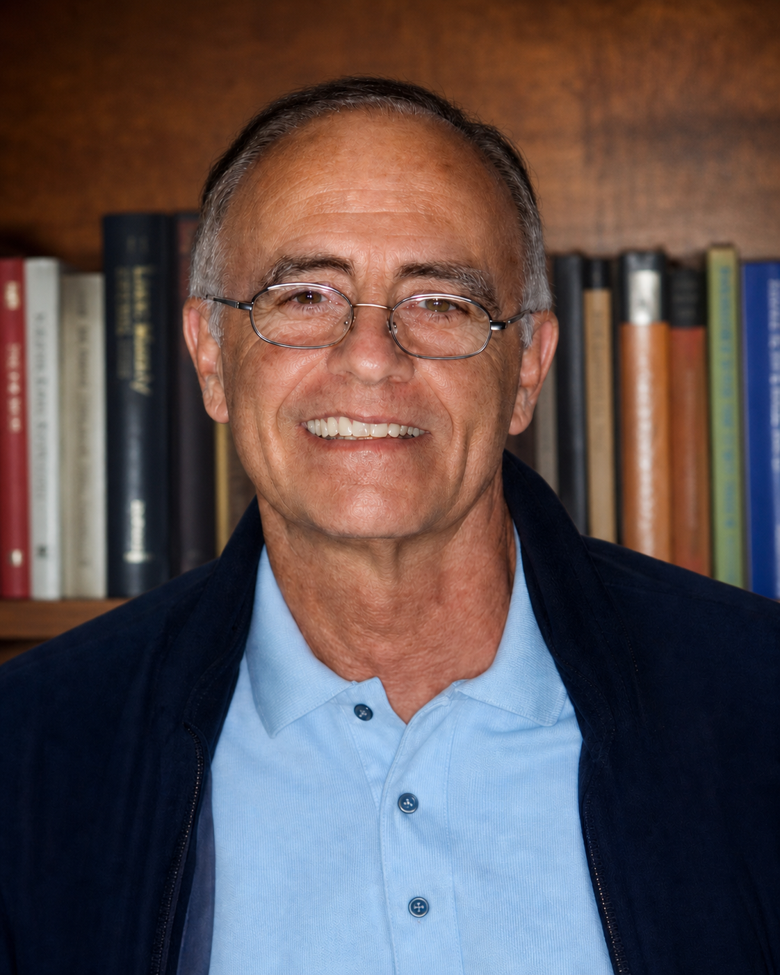 Felix Alba-Juez in his office library